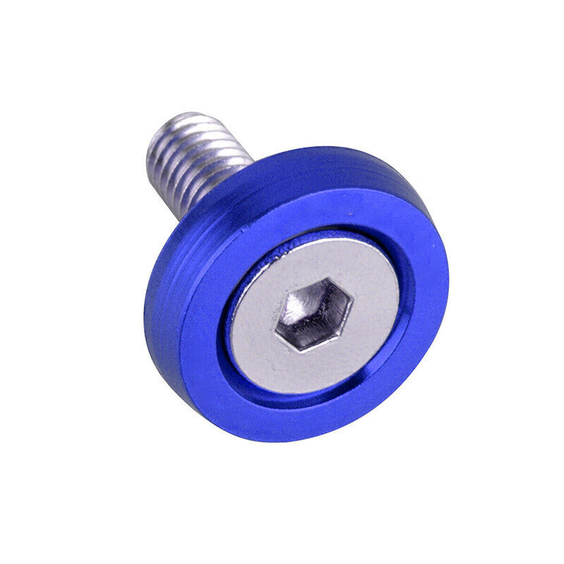 30Pcs Blue Billet Aluminum Fender Bumper Washer Bolt Engine Bay Screw Kit Parts