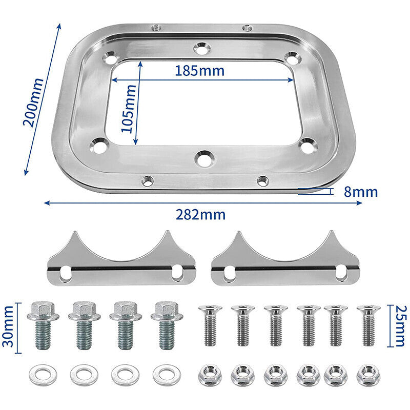 For Optima Battery 34/78 Billet Sliver Battery Relocation Tray Hold Down Mount