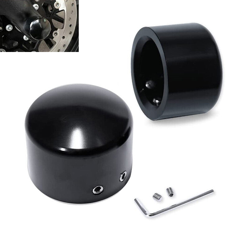 Front Axle Caps Compatible for Harley Davidson Touring Softail Sportster 02-23