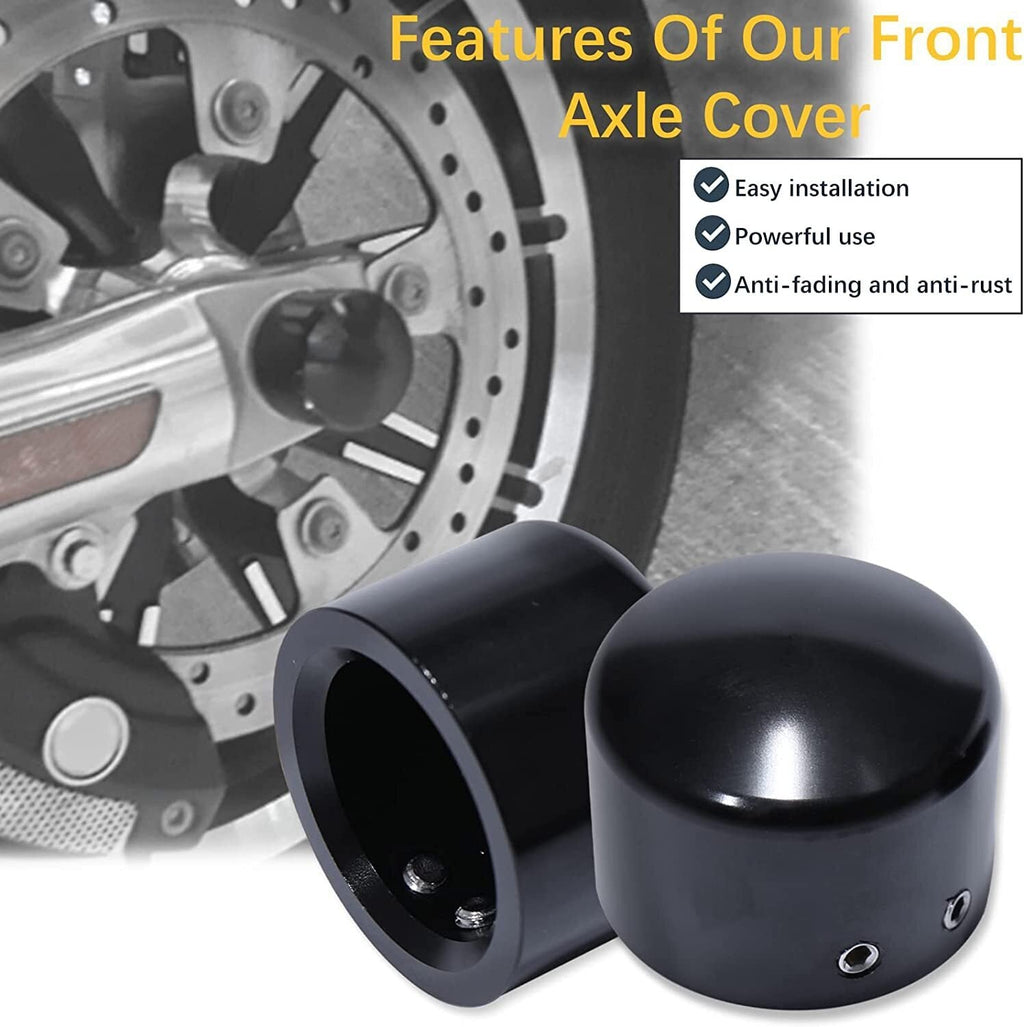 Front Axle Caps Compatible for Harley Davidson Touring Softail Sportster 02-23