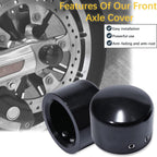 Front Axle Caps Compatible for Harley Davidson Touring Softail Sportster 02-23