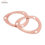 2 x 3" Inch Copper Header Exhaust Collector Gaskets Flanges Universal 3 Bolt USA