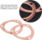 2 x 3" Inch Copper Header Exhaust Collector Gaskets Flanges Universal 3 Bolt USA