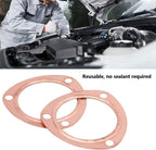 2 x 3" Inch Copper Header Exhaust Collector Gaskets Flanges Universal 3 Bolt USA