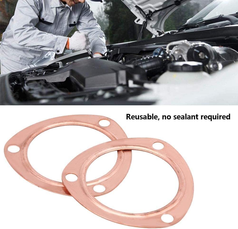 2 x 3" Inch Copper Header Exhaust Collector Gaskets Flanges Universal 3 Bolt USA