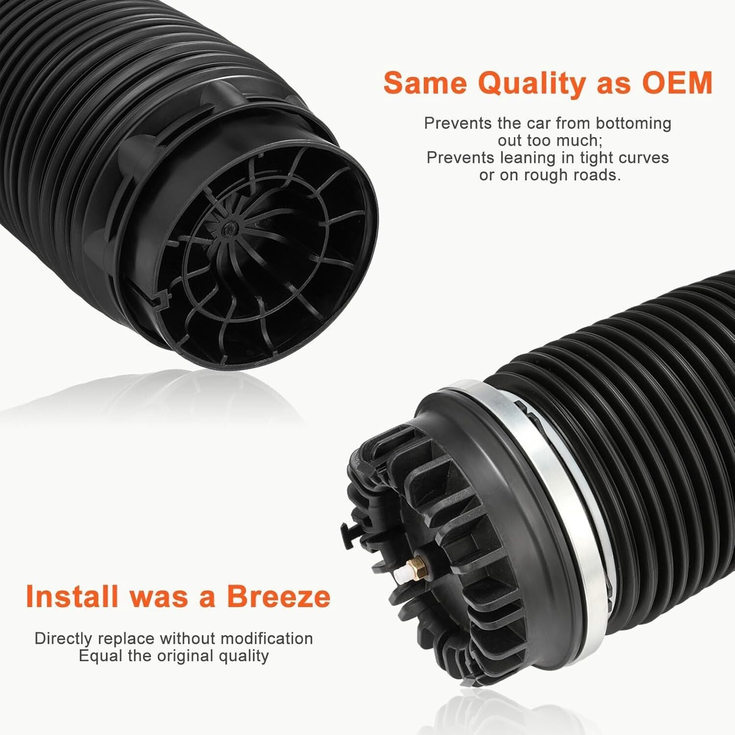 2pcs Air Suspension Springs Rear For 13-18 Dodge Ram 1500 4877136AA 68248948AA
