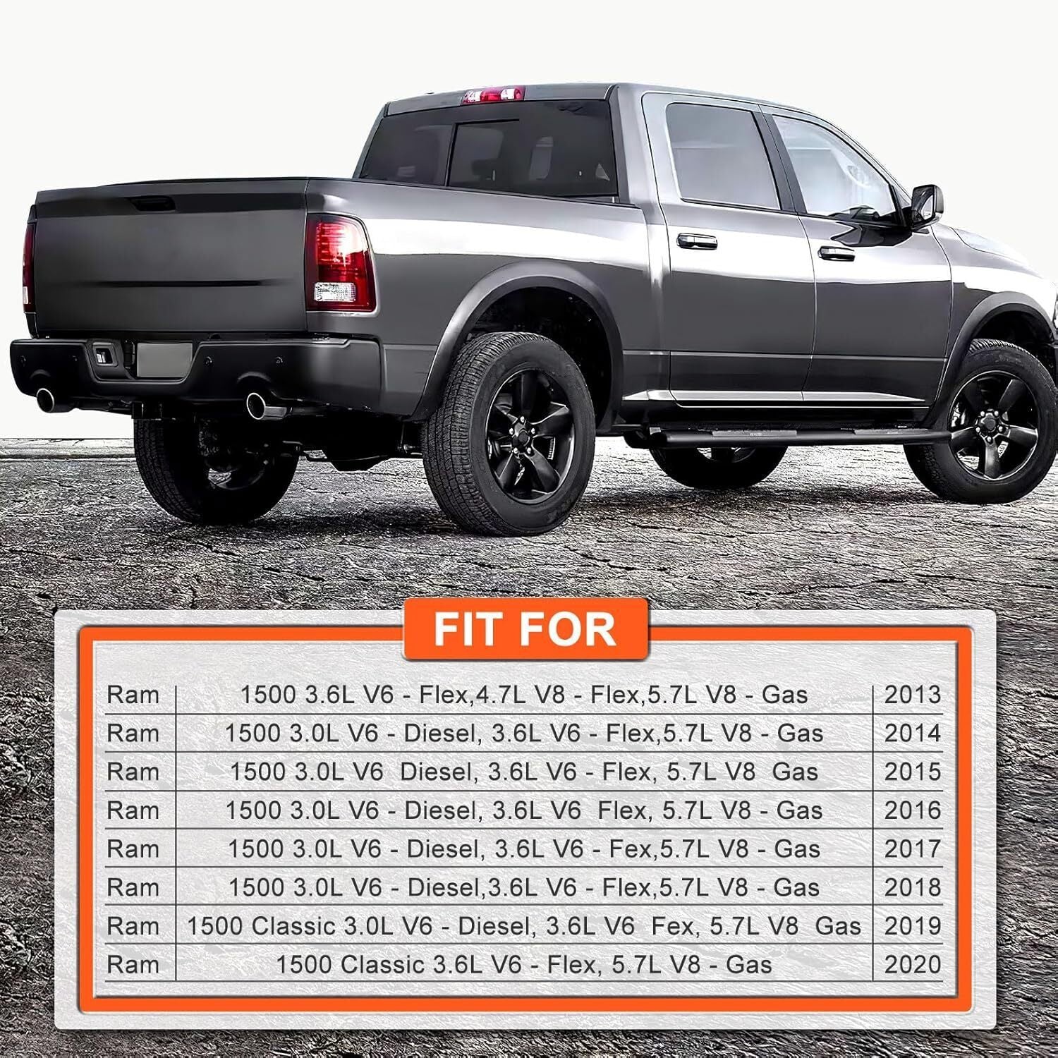 2pcs Air Suspension Springs Rear For 13-18 Dodge Ram 1500 4877136AA 68248948AA