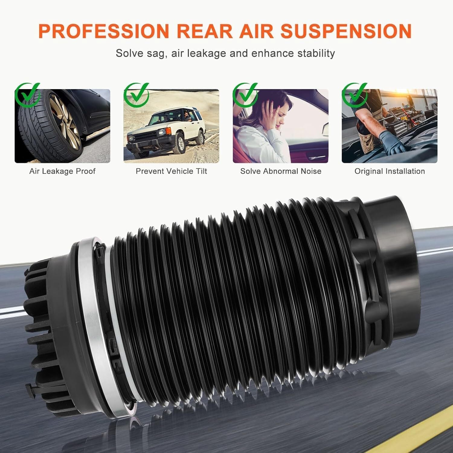 2pcs Air Suspension Springs Rear For 13-18 Dodge Ram 1500 4877136AA 68248948AA