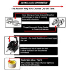 Black Oil Catch Can Tank Baffled Reservoir Aluminum Car Truck Engine Parts