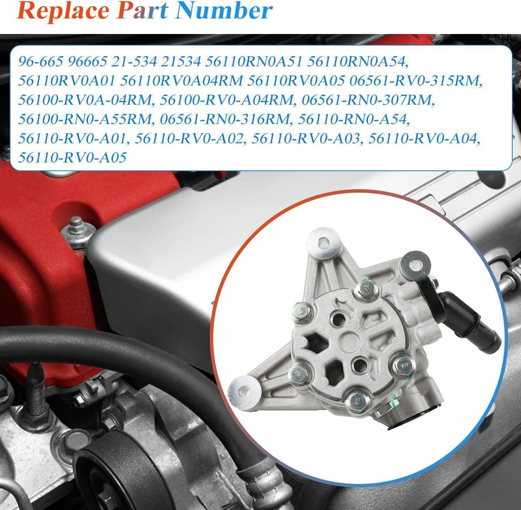 Power Steering Pump 21-534 For 2011-2017 Honda Odyssey Pilot Ridgeline 96-665 US
