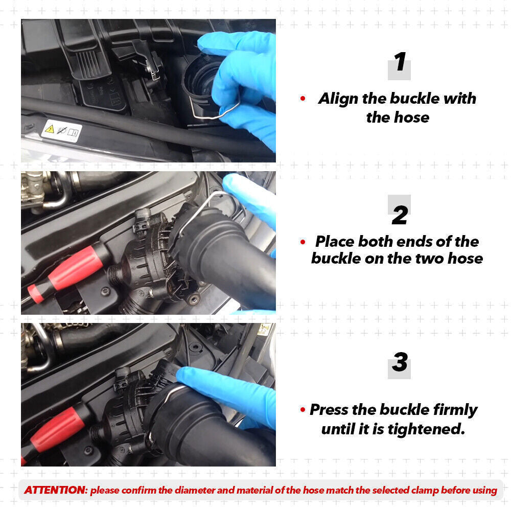 For BMW Radiator Hose Retaining Spring Clip Clamp 0.87in 1.07in 1.83in U” shape