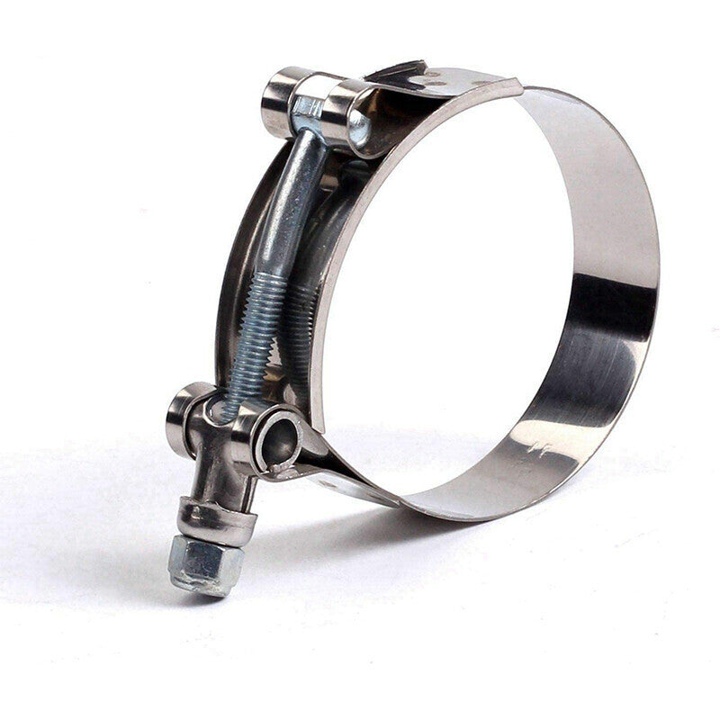 2.5" 63mm Polished Aluminum Intercooler Pipe Kit + Black Hose + Clamp Universal