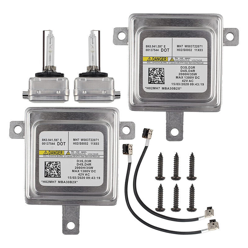 2 HID Xenon Ballast &Bulb D3S Headlight Control Unit Module For Audi A3 A4 A5 VW