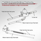 Universal Adjustable Fuel Pressure Regulator Kit 0-100psi Guage AN6 Fittings