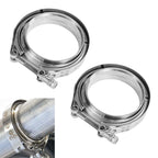 2PCS 3.5" Steel V-Band Bolt Clamp Kit Male/Female for Turbo Vband