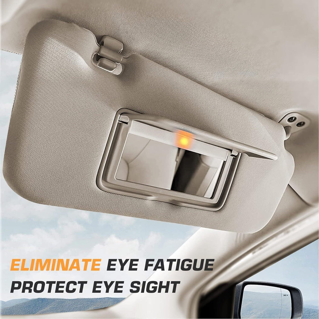 1 Pair Beige Sun Visor Driver & Passenger w/ Light For Nissan Altima 2013-2018