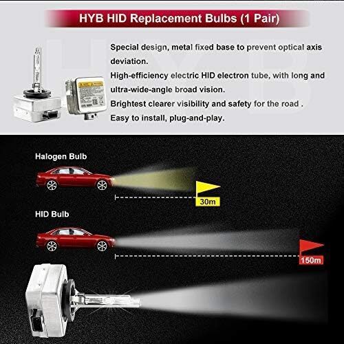 2PCS NEW D1S 66340 6000K WHITE BRIGHT 35W HID XENON LIGHT BULBS SET HEADLIGHTS