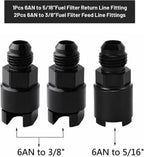 6AN 3/8" LS Swap EFI Fuel Line Fitting Set Complete Conversion Swivel Adapter