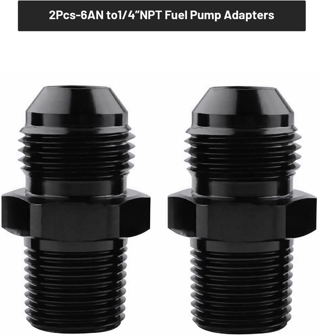 6AN 3/8" LS Swap EFI Fuel Line Fitting Set Complete Conversion Swivel Adapter