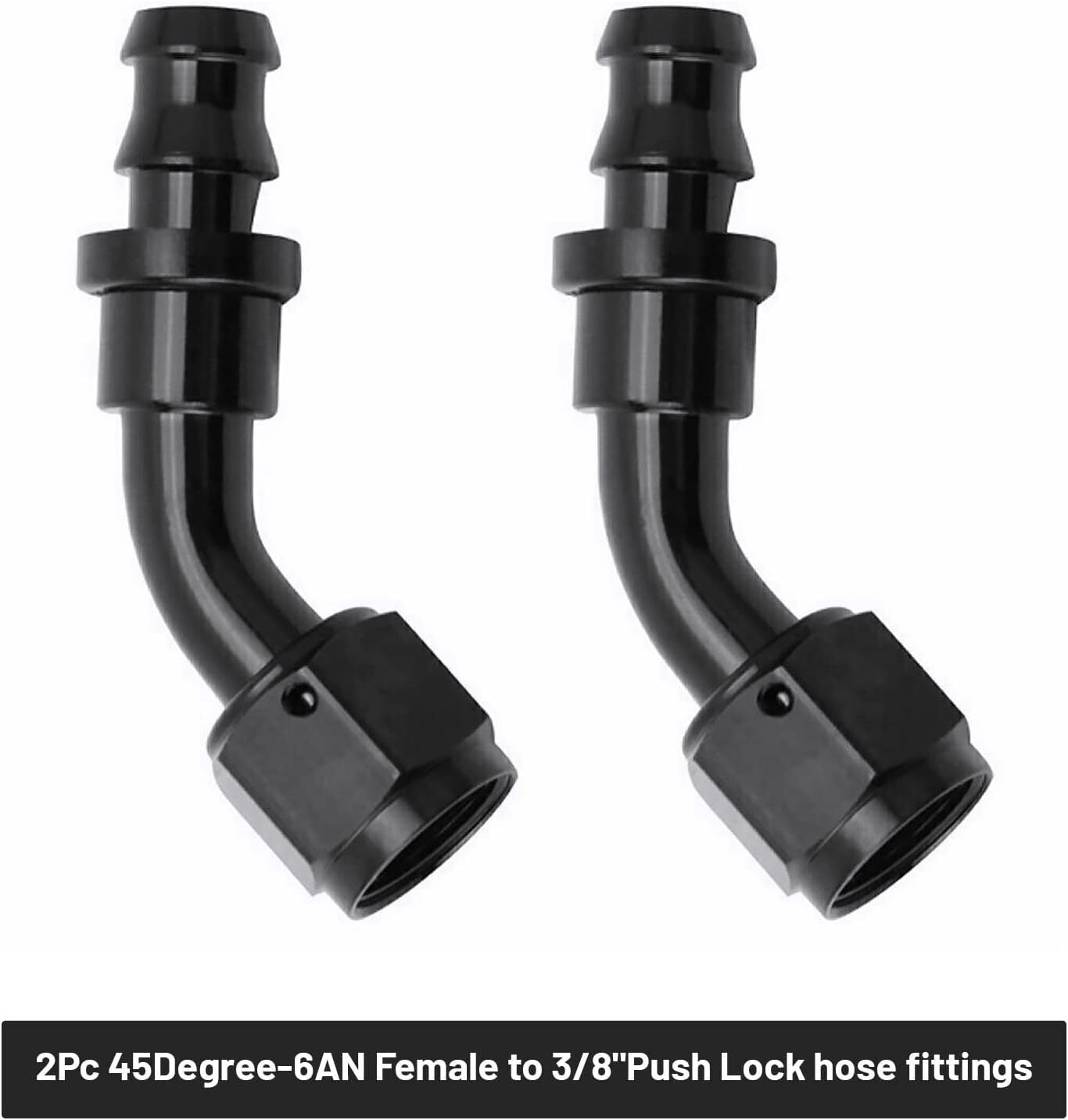 6AN 3/8" LS Swap EFI Fuel Line Fitting Set Complete Conversion Swivel Adapter