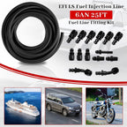 6AN 3/8" LS Swap EFI Fuel Line Fitting Set Complete Conversion Swivel Adapter