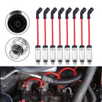 8Pack Round Ignition Coil Spark Plug Wire For GMC Chevy Silverado 1500 5.3L 6.2L