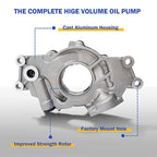 New 18% High Volume Oil Pump Fit For Chevrolet 4.8 5.7 6.0L LS1 LS2 LS3 M295HV