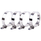 4PCS 3.5" STAINLESS STEEL T-BOLT TURBO SILICONE HOSE CLAMP INTERCOOLER 95-103MM