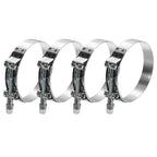 4PCS 3.5" STAINLESS STEEL T-BOLT TURBO SILICONE HOSE CLAMP INTERCOOLER 95-103MM
