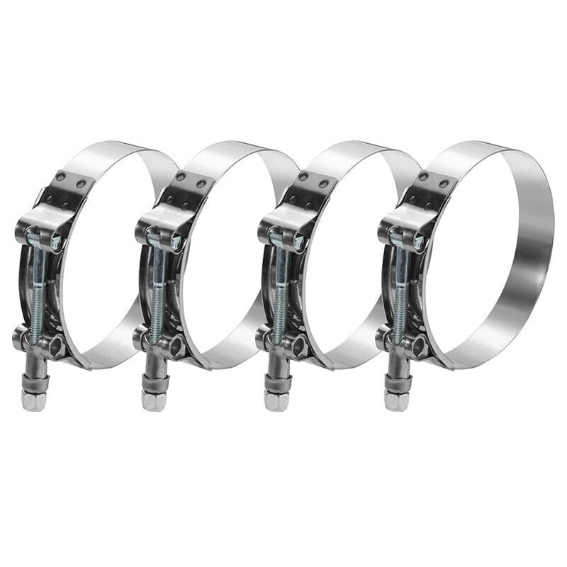 4PCS 3.5" STAINLESS STEEL T-BOLT TURBO SILICONE HOSE CLAMP INTERCOOLER 95-103MM
