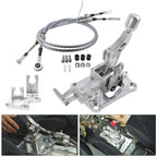 Trans Bracket Shifter Box Shift Cable Linkage w/ Knob for Honda K20 K24 K-Series