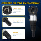 Front Pair Air Suspension Struts For Audi A6 S7 A7 A8 D4 Bentley Mulsanne 10-18