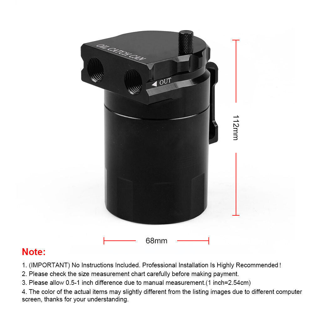 Oil Catch Can Kit Aluminum for 11-21 Ford F150 5.0L Raptor 2.7L 3.5L Ecoboost BK
