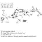 HS5157 Front Mount Hydraulic Steering Cylinder Seal Kit for SeaStar HC5345HC5358