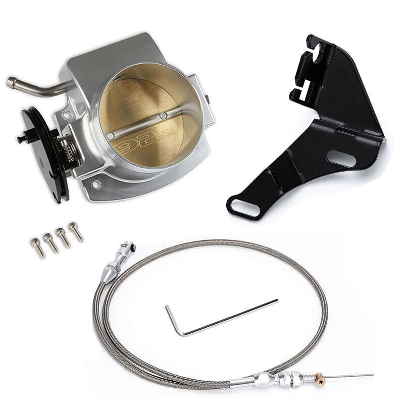 92mm Throttle Body & TPS IAC Throttle Cable Bracket for LSX LS LS1 LS2 LS7 Slive