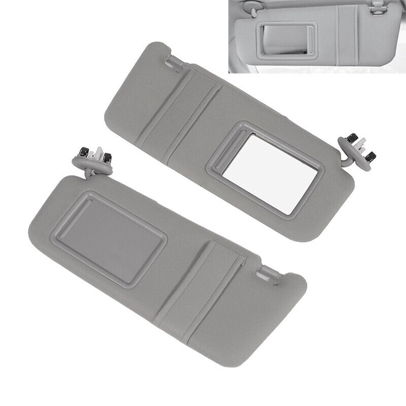 Light Gray Sun Visor for 2007-2011 Toyota Camry Driver Passenger Side Pair