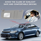 Light Gray Sun Visor for 2007-2011 Toyota Camry Driver Passenger Side Pair