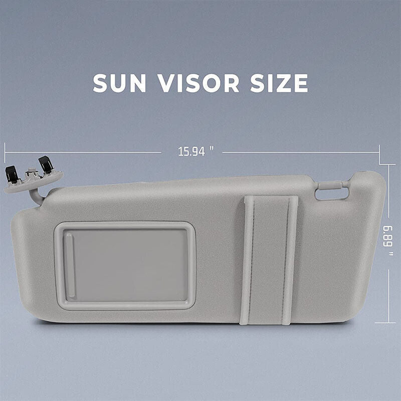 Light Gray Sun Visor for 2007-2011 Toyota Camry Driver Passenger Side Pair