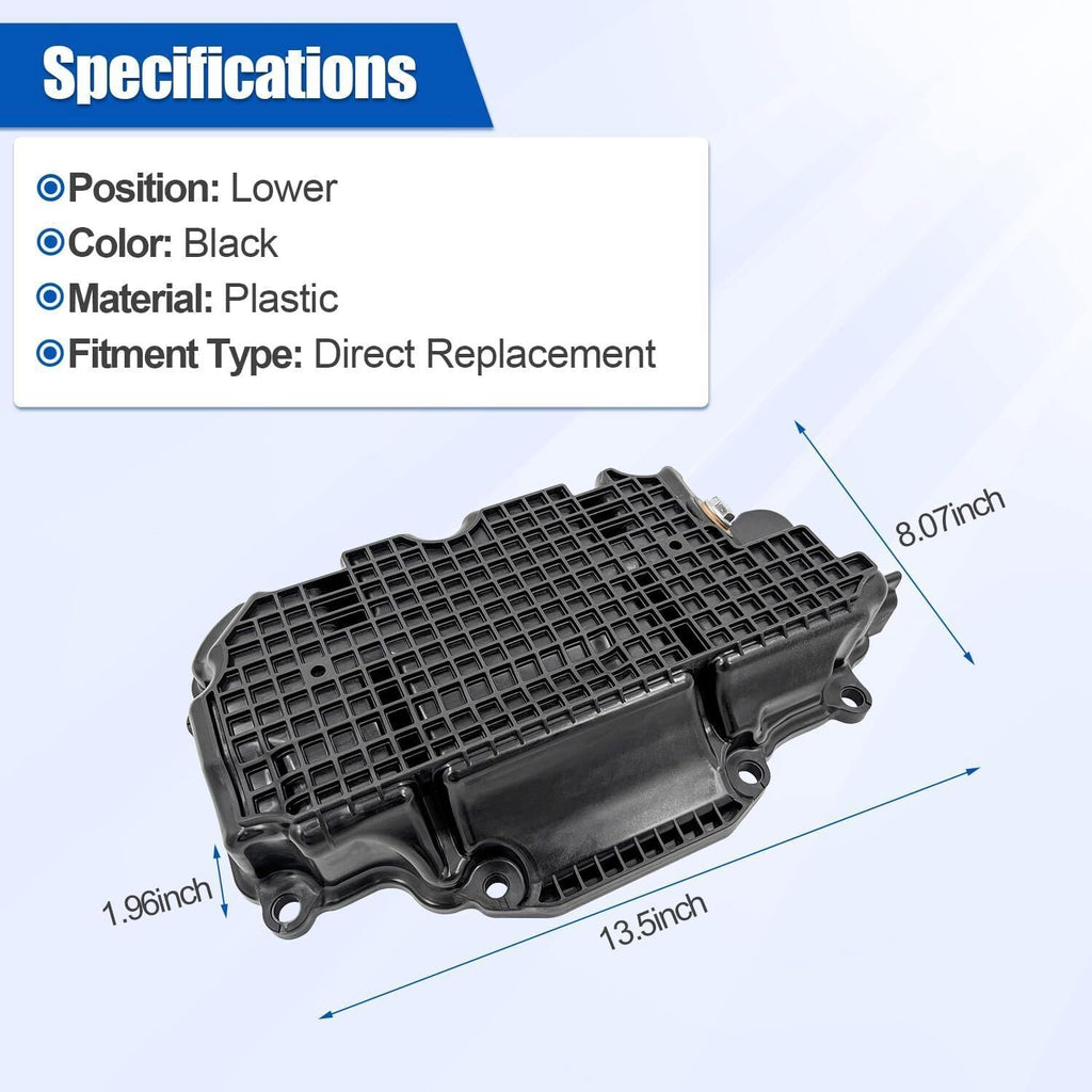 Lower Engine Oil Pan For 2016-2022 Infiniti Q50 3.0T AWD ONLY 111105CB2B Black