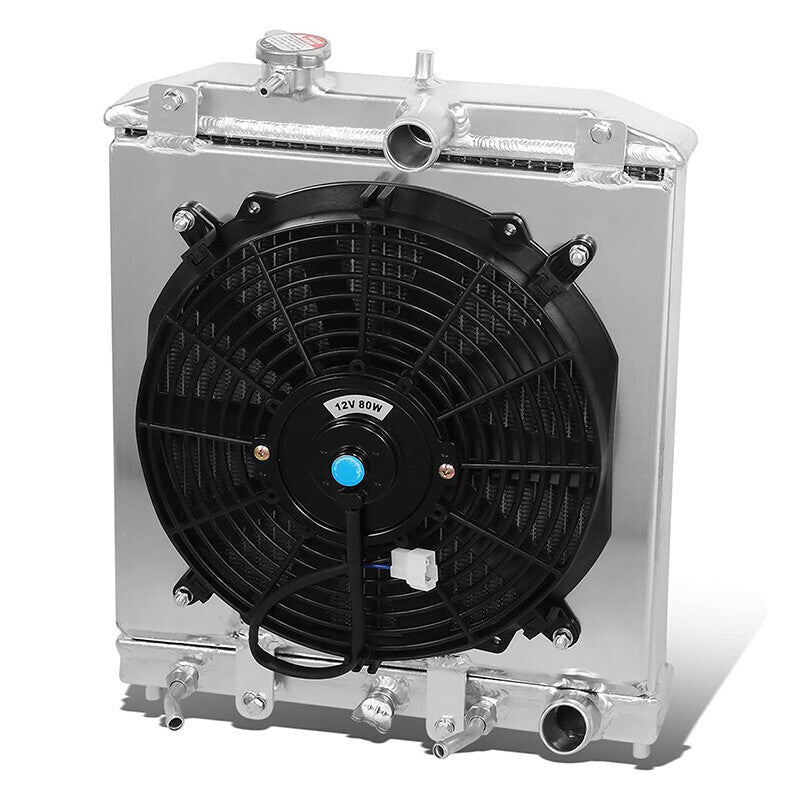 ALUMINUM CORE RADIATOR+SHROUD FAN For 1992-2000 HONDA CIVIC EK EG INTEGRA