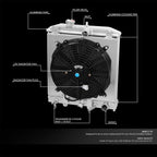 ALUMINUM CORE RADIATOR+SHROUD FAN For 1992-2000 HONDA CIVIC EK EG INTEGRA