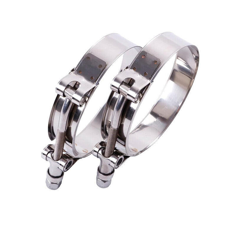 2PCS Stainless Steel 2" T-Bolt Clamp Intercooler Silicone Hose Coupler Turbo