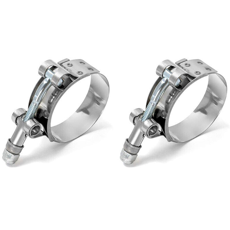 2PCS Stainless Steel 2" T-Bolt Clamp Intercooler Silicone Hose Coupler Turbo