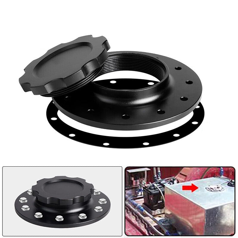 Billet Aluminum Easy Fill Fuel Cell Cap with 12 Bolting Holes Cell Bung