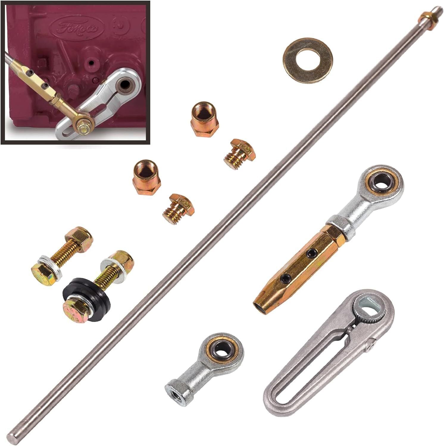 Universal Adjustable Column Shift Linkage Kit 350 700R4 for GM Transmissions
