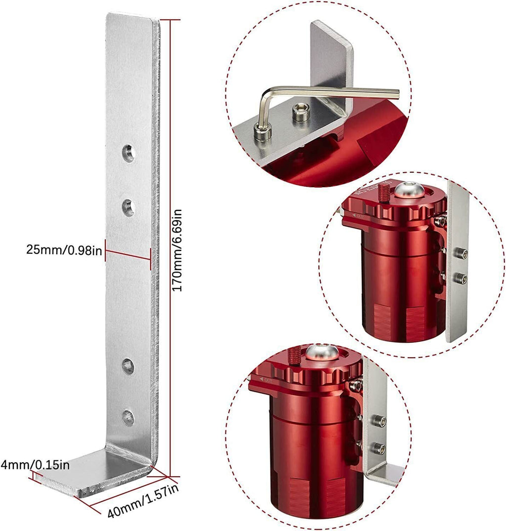 Oil Catch Can Kit Reservoir Red Tank with Breather Filter Universal Aluminum