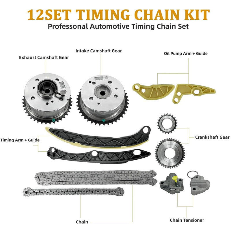 FOR HYUNDAI KIA SONATA OPTIMA 2.4L TIMING CHAIN KIT EXHAUST INTAKE CAMSHAFT GEAR