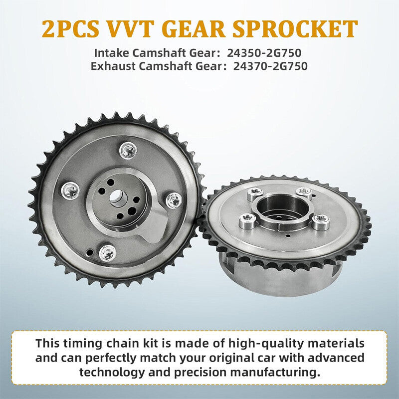 FOR HYUNDAI KIA SONATA OPTIMA 2.4L TIMING CHAIN KIT EXHAUST INTAKE CAMSHAFT GEAR