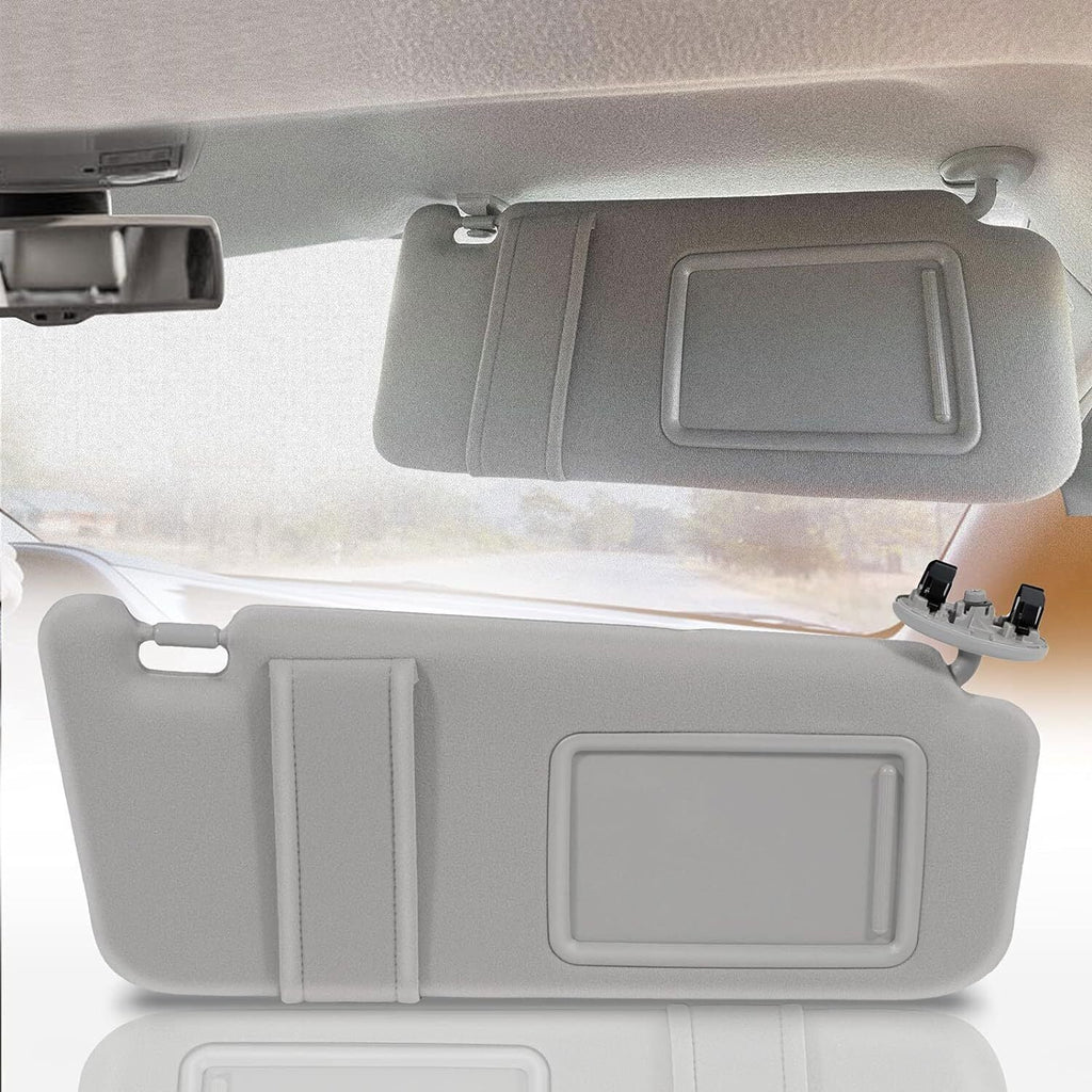 Passenger Side Sun Visor for 2007-2011 Toyota Camry With Sunroof Light Gray