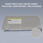 Passenger Side Sun Visor for 2007-2011 Toyota Camry With Sunroof Light Gray